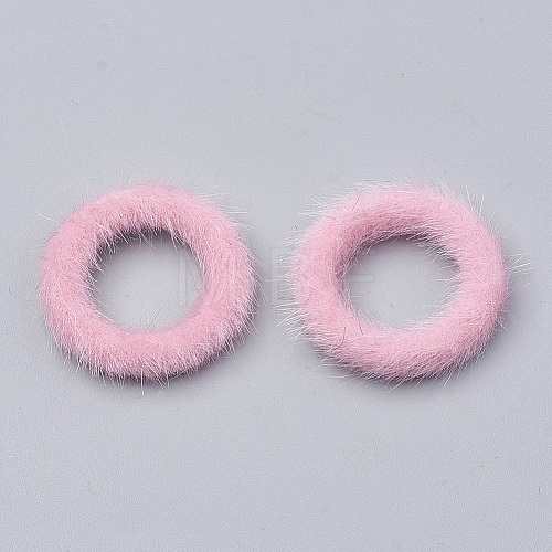 Faux Mink Fur Covered Linking Rings X-WOVE-N009-07K-1