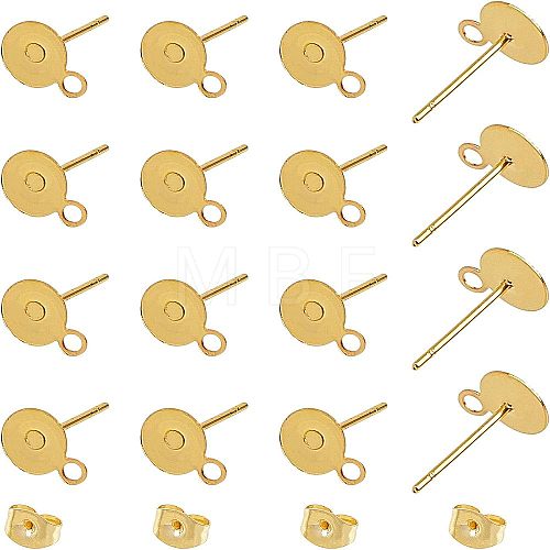 Unicraftale 304 Stainless Steel Stud Earring Settings STAS-UN0007-11G-1