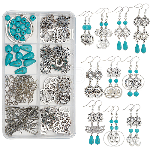 DIY Chakra Dangle Earring Making Kits DIY-SC0019-72-1