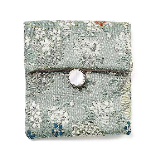 Flower Print Cloth Jewelry Storage Bags ABAG-A009-04B-1