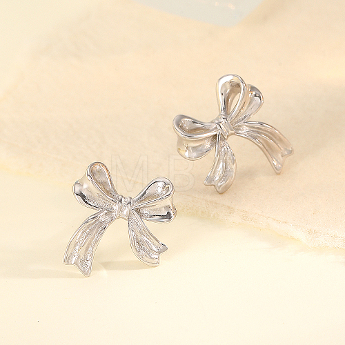 Elegant S925 Sterling Silver Butterfly Stud Earrings WT6691-2-1