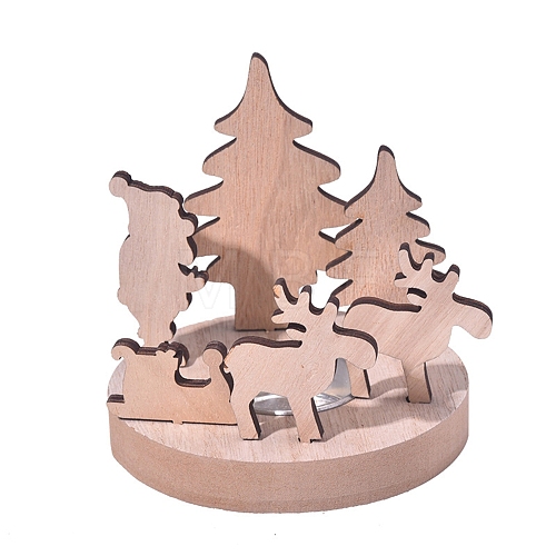 Christmas Wooden Candle Holders PW-WGE4B21-01-1