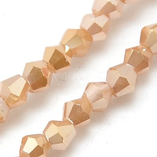 Electroplate Glass Beads Strands EGLA-J026-3mm-F03-1