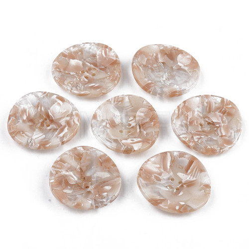 4-Hole Cellulose Acetate(Resin) Buttons BUTT-S026-009A-01-1