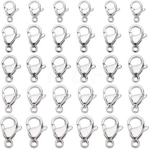 Unicraftale 50Pcs 5 Style Stainless Steel Lobster Claw Clasps STAS-UN0029-87-1