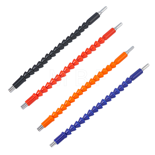 DICOSMETIC 4Pcs 4 Colors Plastic and Carbon Steel Electric Drill Hose Connection Shaft FIND-DC0005-42-1