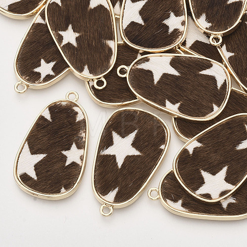 Eco-Friendly Cowhide Leather Pendants X-FIND-N049-03G-1