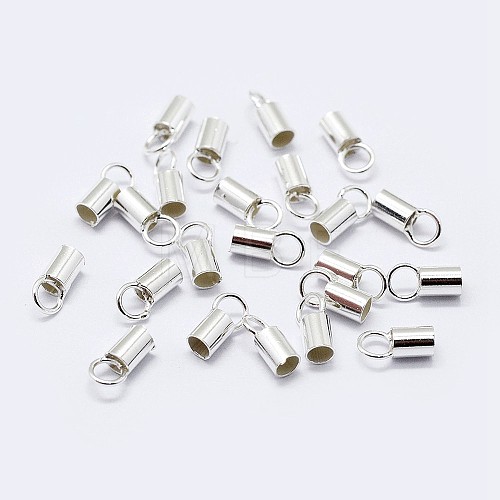 925 Sterling Silver Cord Ends STER-F036-21S-1.3mm-1