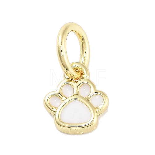 Real 18K Gold Plated Brass Enamel Charms KK-M293-22G-03-1