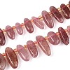 Natural Strawberry Quartz Beads Strands G-Z091-A25-4