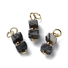 Natural Gemstone Cuboid Beaded Pendants STAS-C120-02G-2