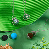1Pc Brass Hollow Tree of Life Essential Oil Diffuser Bead Cage Pendant Iron Chain Necklaces NJEW-PH0001-55-4