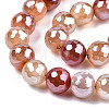 Electroplate Natural Agate Beads Strands G-T131-55-02-3