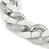 304 Stainless Steel Ceramics Cuban Link Chain Bracelets for Men BJEW-B102-02P-01-2