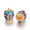 Brass Enamel Charms PALLOY-L134-26G-2