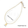 304 Stainless Steel Saint Benedict Medal Pendant Glass and Brass Beaded Short Necklaces for Women Daily Wear LS-AB8901-3