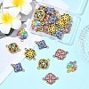 25Pcs 5 Colors 3D Printed Alloy Connector Charms FIND-YW0011-78-5