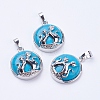 Synthetic Turquoise Pendants G-K234-A02-1