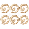 6Pcs Vortex Spiral Zinc Alloy Lapel Pins for Clothes JEWB-FG0001-78-1