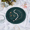 Round MDF Covered with Velvet Jewelry Organizer Display Trays ODIS-WH0099-224-2