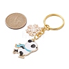 Snowflake & Panda Alloy Enamel Pendant Keychains KEYC-JKC00630-3