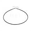 Natural Black Spinel Beaded Necklaces NJEW-F245-A02-1