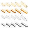 120Pcs 10 Styles Iron Ribbon Crimp Ends IFIN-PH0002-35-1