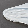 Flat Round with Water Ripple Cup Mat Silicone Molds X-DIY-L065-03-4