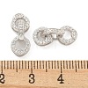 925 Sterling Silver Micro Pave Clear Cubic Zirconia Fold Over Clasps STER-U001-10P-3