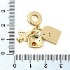 Brass Colorful Enamel European Dangle Charms KK-Z150-08G-3