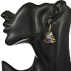 304 Stainless Steel with Glass Seed Beads Dangle Earrings EJEW-MZ00821-01-5