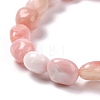 Natural Pink Opal Beaded Stretch Bracelets BJEW-F414-02B-13-3