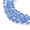 Electroplate Glass Beads Strands EGLA-R016-4m-17-3