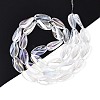 Electroplate Transparent Glass Beads Strands EGLA-N055-02A-2