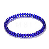 4mm Prism Faceted Rondelle Glass Beaded Stretch Bracelets for Women EH2213-8-1