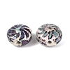 Windmill Spiral Pattern Vintage Handmade Porcelain Beads PORC-N013-19-08-2
