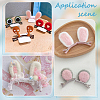 12Pcs 2 Colors Felt Rabbit Ear Ornament Accessories FIND-FG0002-31-6