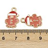 Christmas Themes Alloy Enamel Pendants ENAM-Z023-01G-11-3