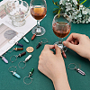 DIY Mixed Gemstone Bullet Wine Glass Charm Making Kit DIY-BC0009-83-3