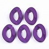 Opaque Spray Painted Acrylic Linking Rings OACR-R249-03A-1