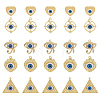 30Pcs 5 Styles Rack Plating Alloy Enamel Evil Eye Pendants FIND-DC0002-43-1