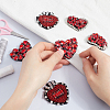 Gorgecraft 6Pcs 3 Style Heart Shape Alloy Rhinestone Embroidery Thread Sew Cloth DIY-GF0009-55-7