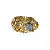 Square Alloy Resin Finger Rings FS-WG531A6-02-2