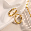 304 Stainless Steel & Crystal Rhinestone Hoop Earrings SA-G003-01G-1