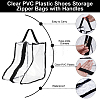 Clear PVC Plastic Shoes Storage Zipper Bags with Handles ABAG-WH0045-71A-4