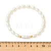 Natural Baroque Keshi & Cultured Freshwater Pearl Beaded Stretch Bracelets for Women BJEW-JB13993-4