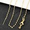 1.5MM Adjustable Slider Brass Dapped Chain Necklaces for Men Women NJEW-L012-10G-3