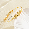 Vintage Brass Micro Pave Cubic Zirconia Cuff Bangles for Women WD2159-1-1