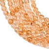 Natural Citrine(Heated) Beads Strands G-L659-A01-6mm-4