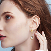 10Pcs Brass Stud Earring Findings KK-BBC0023-22-5